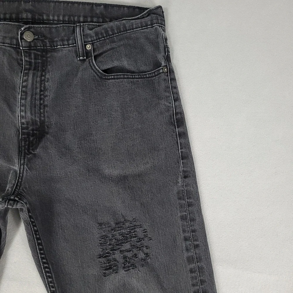 Levi's 541 Jeans Men's 38x30 Black Distressed Athletic Taper Denim 541-0960